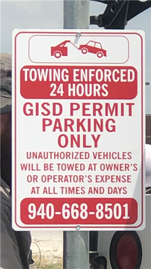 towing sign 
